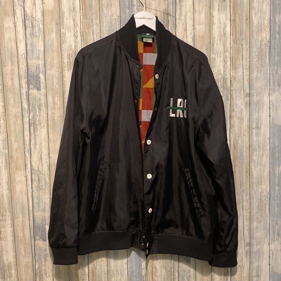 LRG Lifted Research Group Black Jacket African Union National Flags: Mens - Picture 15 of 16